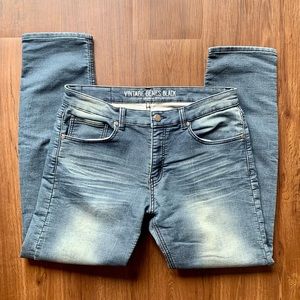 vintage genes black jeans slim straight fit